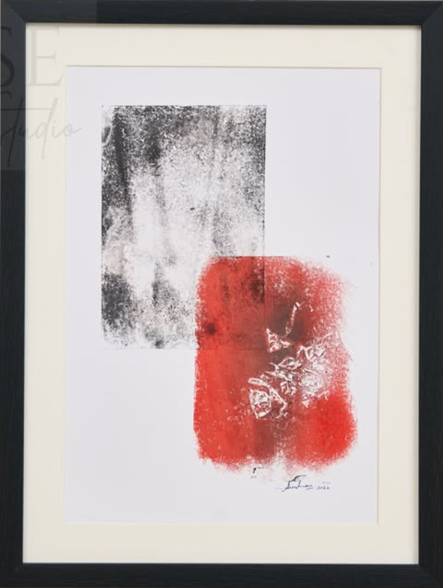 Duality — Monoprint on paper